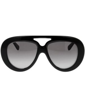 Loewe Aviator Frame Sunglasses - Black