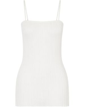 Haight Ivana Ribbed-Knit Top - White