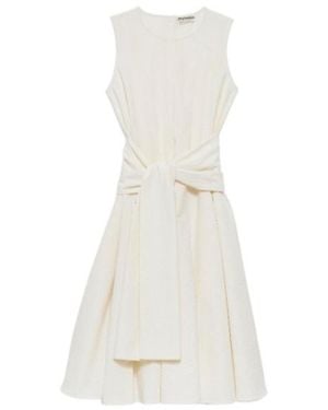 JW Anderson Bow-Detail Sleeveless Midi Dress - White