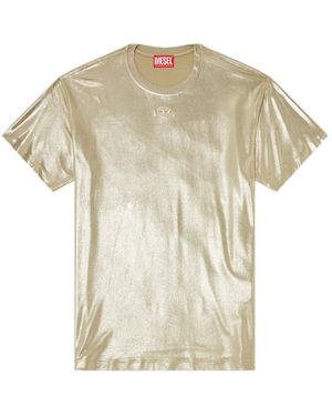 DIESEL Metallic Finish Jersey T-Shirt - White