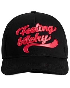 DSquared² Logo-Appliqué Cotton Cap - Red