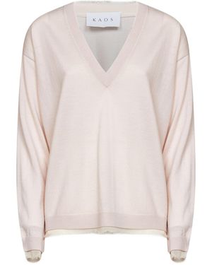 Kaos V-Neck Sweater - Pink