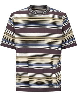 Sacai Striped Crewneck T-Shirt - Multicolour