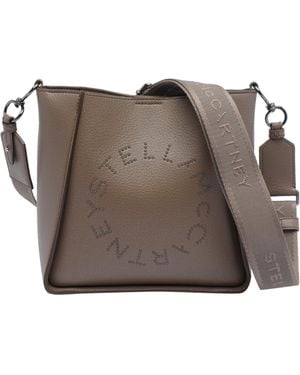 Stella McCartney Squared Logo Crossbody Bag - Gray