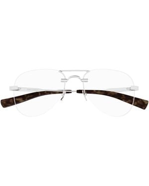 Saint Laurent Eyewear Pilot Frame Glasses - White