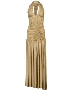 Christopher Esber Orion Ruched Gown Maxi Dress - Metallic