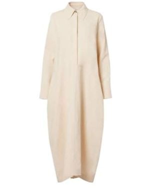 Jil Sander Oversized Linen Shirt Dress - Natural