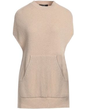 Weekend by Maxmara Solid-Color Knitted Short-Sleeved Shirt - Natural