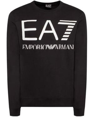 EA7 Round-Necked Logo Jumper - Black