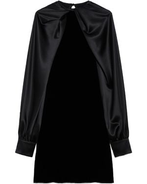 Max Mara Velvet And Satin Dress - Black