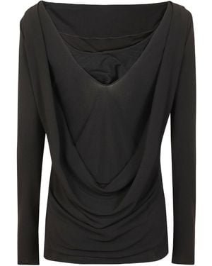 Alberta Ferretti Long-Sleeve T-Shirt - Black