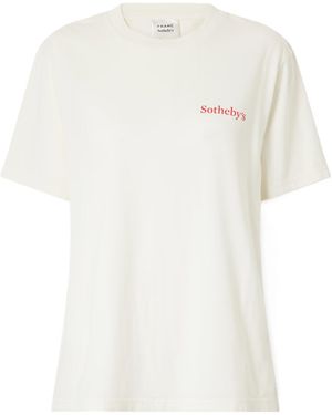 FRAME Printed Cotton-Jersey T-Shirt - White