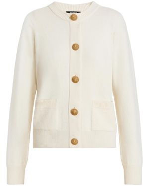 Balmain Button-Front Pocket Cardigan - White