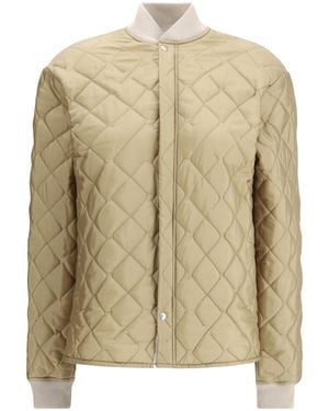 Maison Margiela Quilted Snap-Button Bomber Jacket - Natural