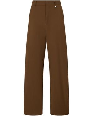 GIUSEPPE DI MORABITO Wide-Leg Wool Trousers - Brown