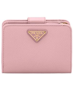 Prada Small Saffiano Leather Wallet - Pink
