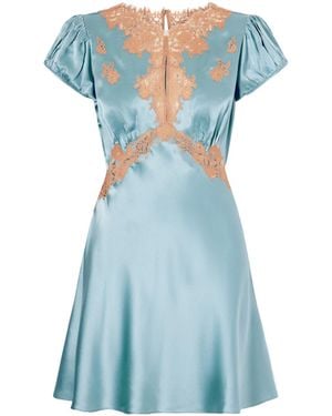 Doen Junia Lace-Trimmed Mini Dress - Blue