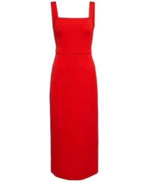 Tory Burch Bodycon Faille Midi Dress - Red