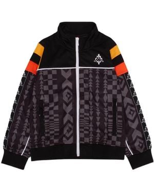 Marcelo Burlon County Of Milan Geometric-Printed Zipped Track Jacket - Black