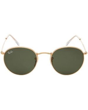 Ray-Ban Logo Round Frame Sunglasses - Green