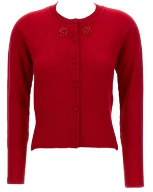 Simone Rocha Embellished Cardigan - Red