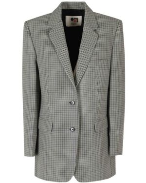Ports 1961 Check Wool Blazer - Grey