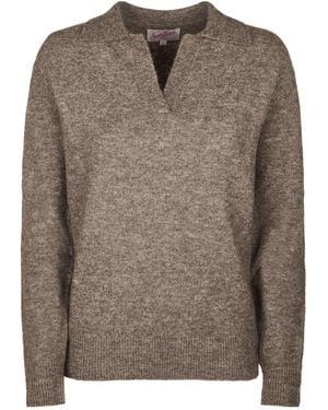 MC2 Saint Barth V-Neck Jumper - Brown