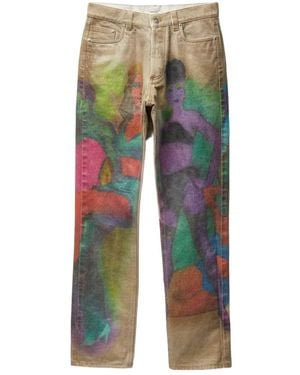 Versace Printed Jeans - Green
