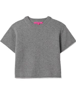 The Elder Statesman Short-Sleeved Cashmere Sweater - Gray