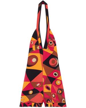 PUCCI Pucci Eye Print Halterneck Short Jumpsuit - Red