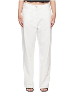 Magda Butrym Belt Loop Jeans - White