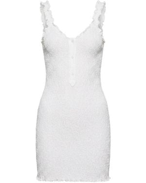 Alexander Wang Suspender Three-Button Dress - White