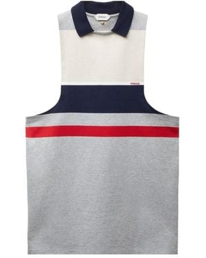 Versace Striped Cotton-Jersey Mini Dress - Grey