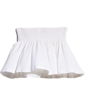 Gucci Silk Jersey Skirt With Embroidery - White