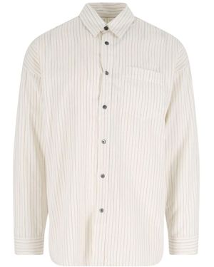 sunflower Long-Sleeved Striped Shirt - White