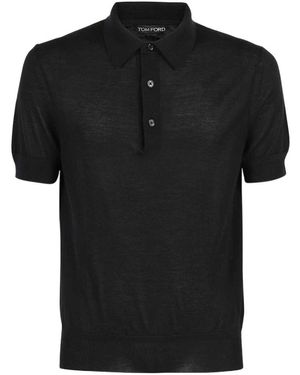 Tom Ford Logo Polo Shirt - Black