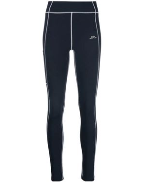 J.Lindeberg Zena Contrast-Stitch Leggings - Blue