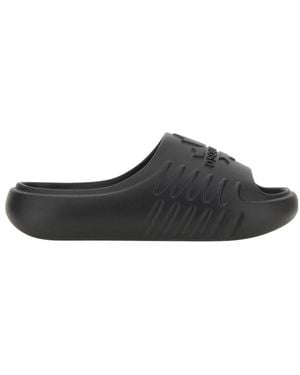 DSquared² Logo Embossed Slip-On Slides - Black
