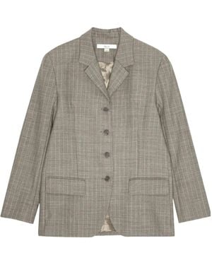 REMAIN Birger Single-Breasted Long-Sleeved Blazer - Gray