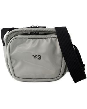 Y-3 Logo-Print Messenger Bag - Black