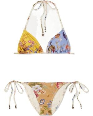 Zimmermann Patience Spliced Tri Bikini - White