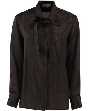 Antonelli Striped Long-Sleeve Shirt - Black