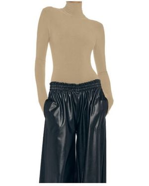 Norma Kamali Long-Sleeve Bodysuit - Blue