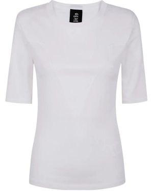 Thom Krom V-Panel Short Sleeve Top - White
