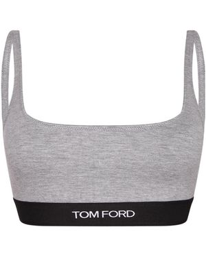 Tom Ford Logo Band Bralette - Gray