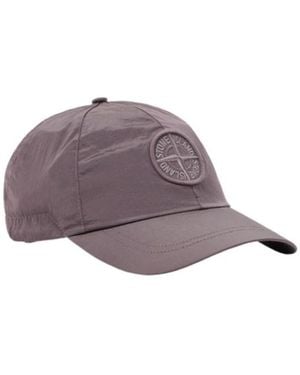 Stone Island Baseball Cap With Compass Embroidery - Purple