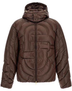 CASABLANCA Monogram' Quilting Down Jacket - Brown
