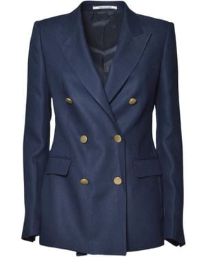 Tagliatore Parigi Double Breasted Tailored Blazer - Blue