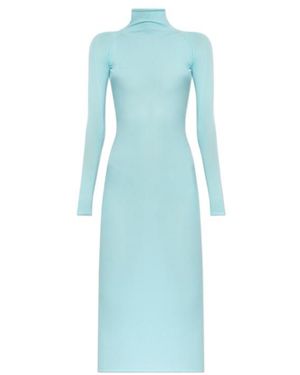 Alaïa High-Necked Dress - Blue