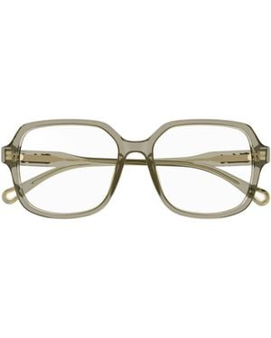 Chloé Chloé Eyewear Square Frame Glasses - Metallic